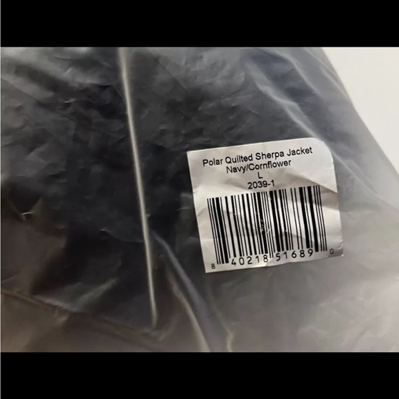 FourLaps Polar Quilted Sherpa Reversible Jacket Large Cornflower/Navy NWT $198 - Picture 5 of 5